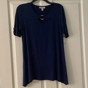 Dana Buchman ring top - Navy Blue color- size S - NWT